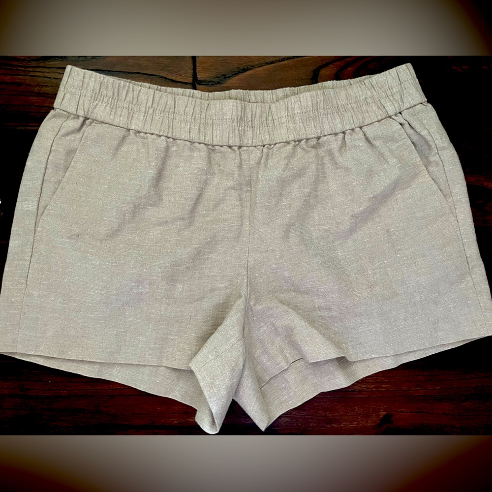 J Crew women’s shorts, size 4, linen/cotton blend, khaki